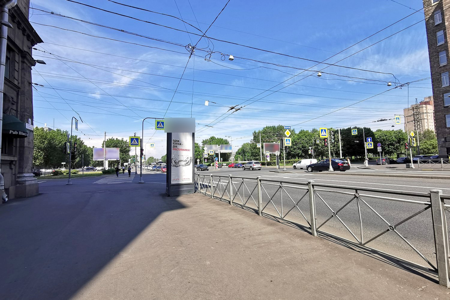 Фотография рекламного носителя, тип: Пиллар 3x1.4, адрес: Стачек пр-т., д.55 Х Новостроек ул., Санкт-Петербург, Россия. Сторона Б №687721