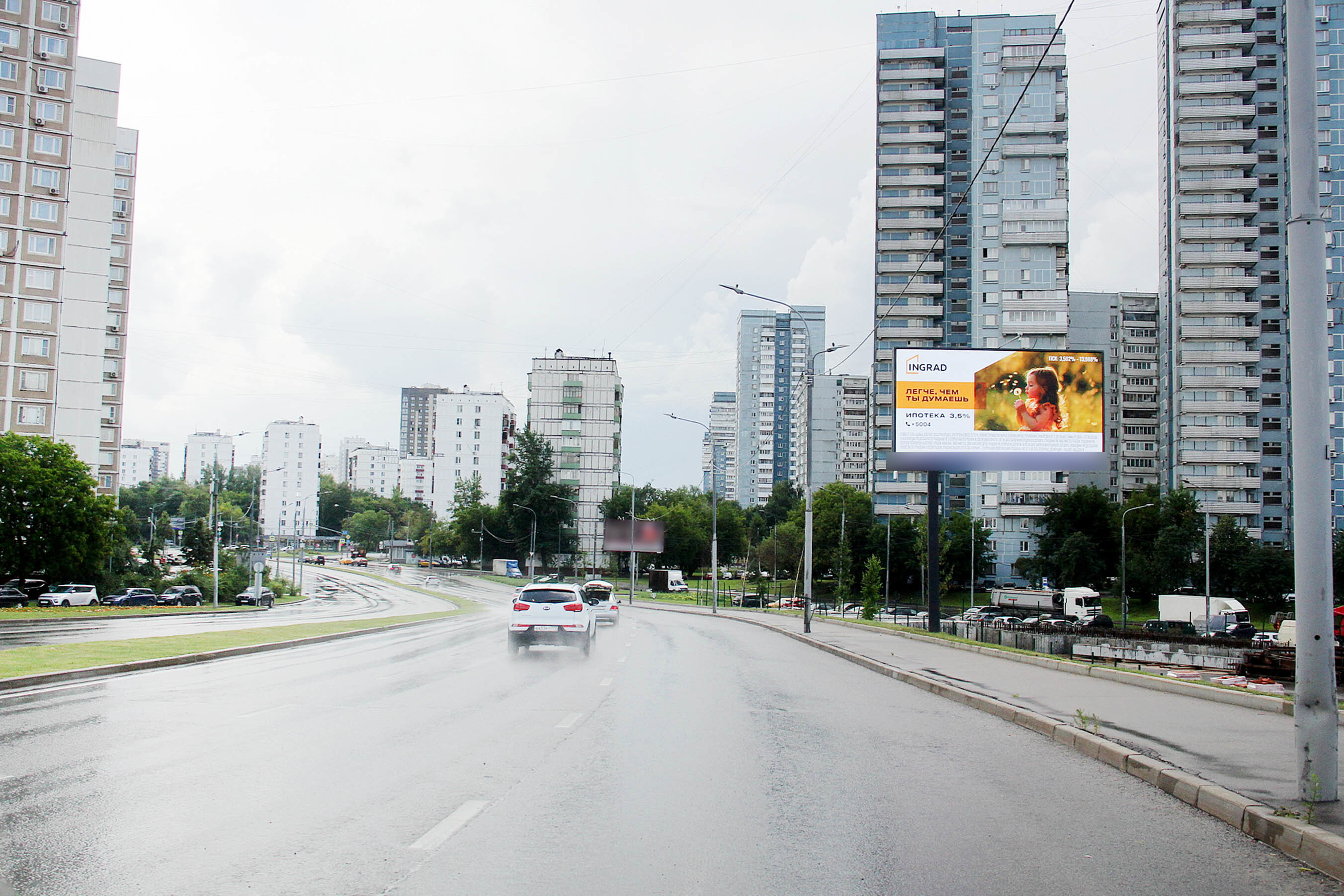Фотография рекламного носителя, тип: Билборд 3x6, адрес: Милашенкова ул., д.18, Москва, Россия. Сторона А1 №601573