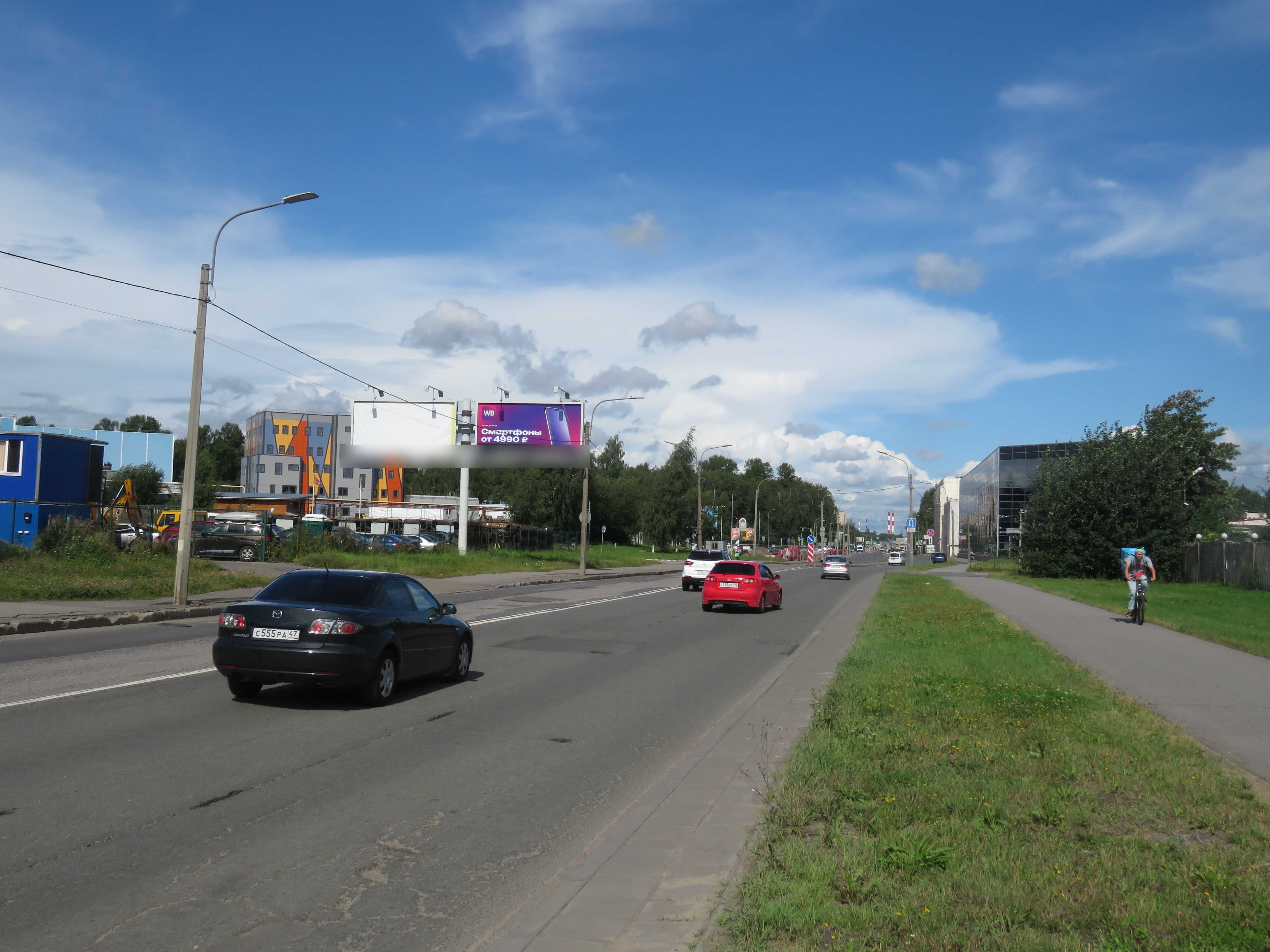 Фотография рекламного носителя, тип: Билборд 3x6, адрес: Энергетиков пр-т., д.16 Х Якорная ул., Санкт-Петербург, Россия. Сторона Б2 №514409