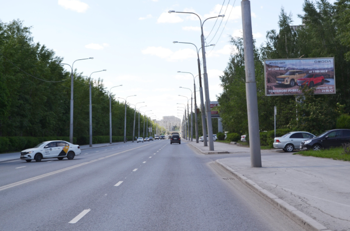 Фотография рекламного носителя, тип: Билборд 3x6, адрес: Республики ул., д.209, поз.2, Тюмень, Тюменская область, Россия. Сторона А1-A3 №764555
