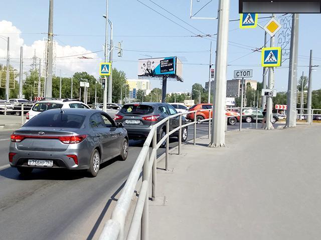 Фотография рекламного носителя, тип: Суперсайт 5x15, адрес: Московское ш. Х Луначарского, ул., Самара, Самарская область, Россия. Сторона Б1 №833224