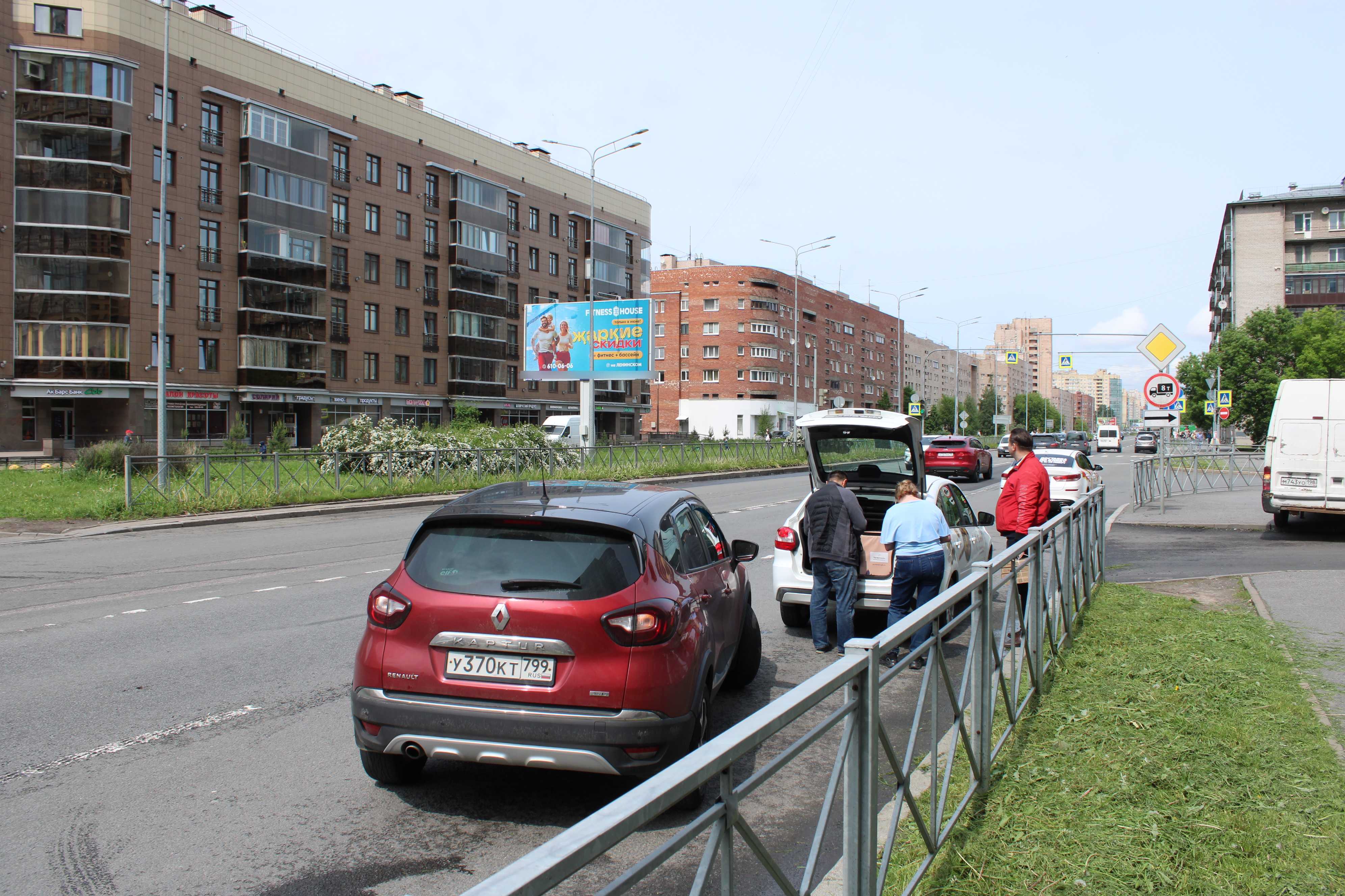 Фотография рекламного носителя, тип: Билборд 3x6, адрес: Варшавская ул., д.43 Х Победы ул., Санкт-Петербург, Россия. Сторона Б1 №719342