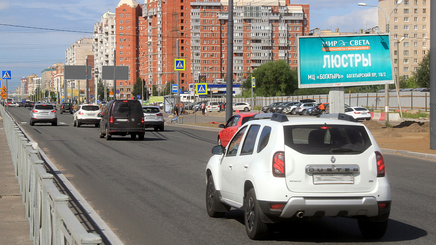 Фотография рекламного носителя, тип: Билборд 3x6, адрес: Богатырский пр., д.19 Х Туполевская ул., Санкт-Петербург, Россия. Сторона A1-A10 №172631
