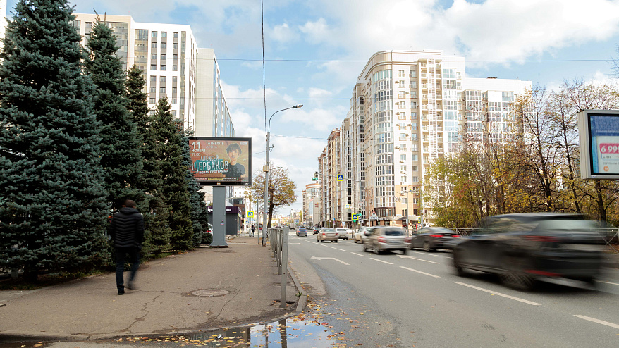 Фотография рекламного носителя, тип: Ситиборд 2.7x3.7, адрес: Достоевского ул., д.53А, Казань, Республика Татарстан, Россия. Сторона A1-A6 №686055