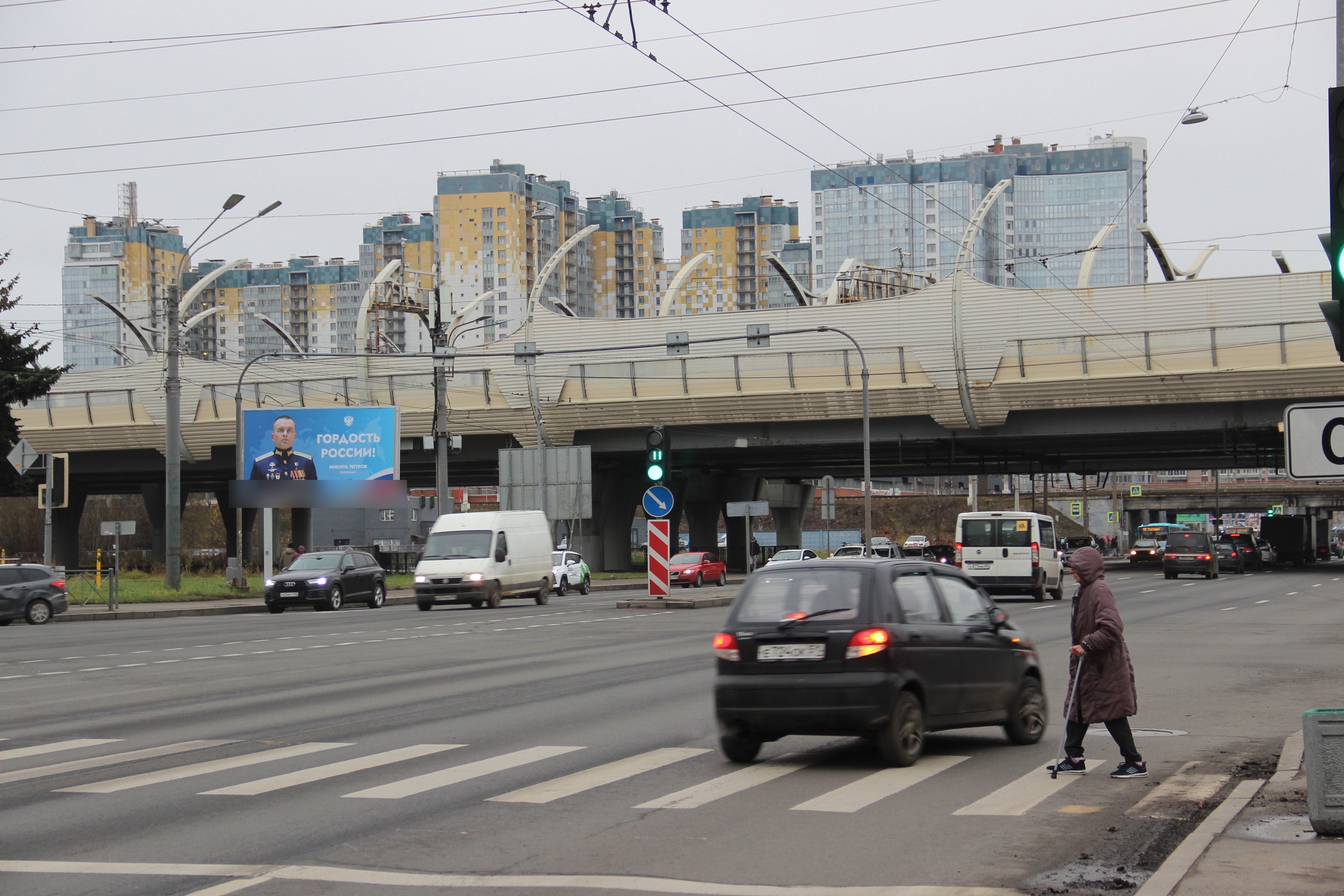Фотография рекламного носителя, тип: Билборд 3x6, адрес: Ленинский пр-т. X Кубинская ул., Санкт-Петербург, Россия. Сторона Б1 №106138
