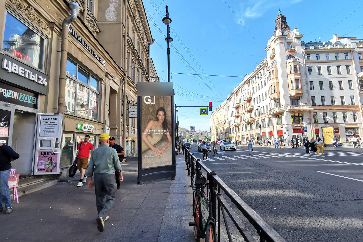 Фотография рекламного носителя, тип: Пиллар 3x1.4, адрес: Московский пр-т., д.7, Санкт-Петербург, Россия. Сторона Б №541615