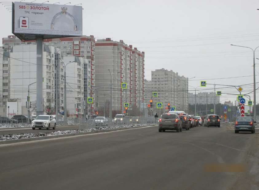 Фотография рекламного носителя, тип: Суперсайт 5x12, адрес: Победы б-р. Х 60-й Армии ул., Воронеж, Воронежская область, Россия. Сторона A3 №1058343