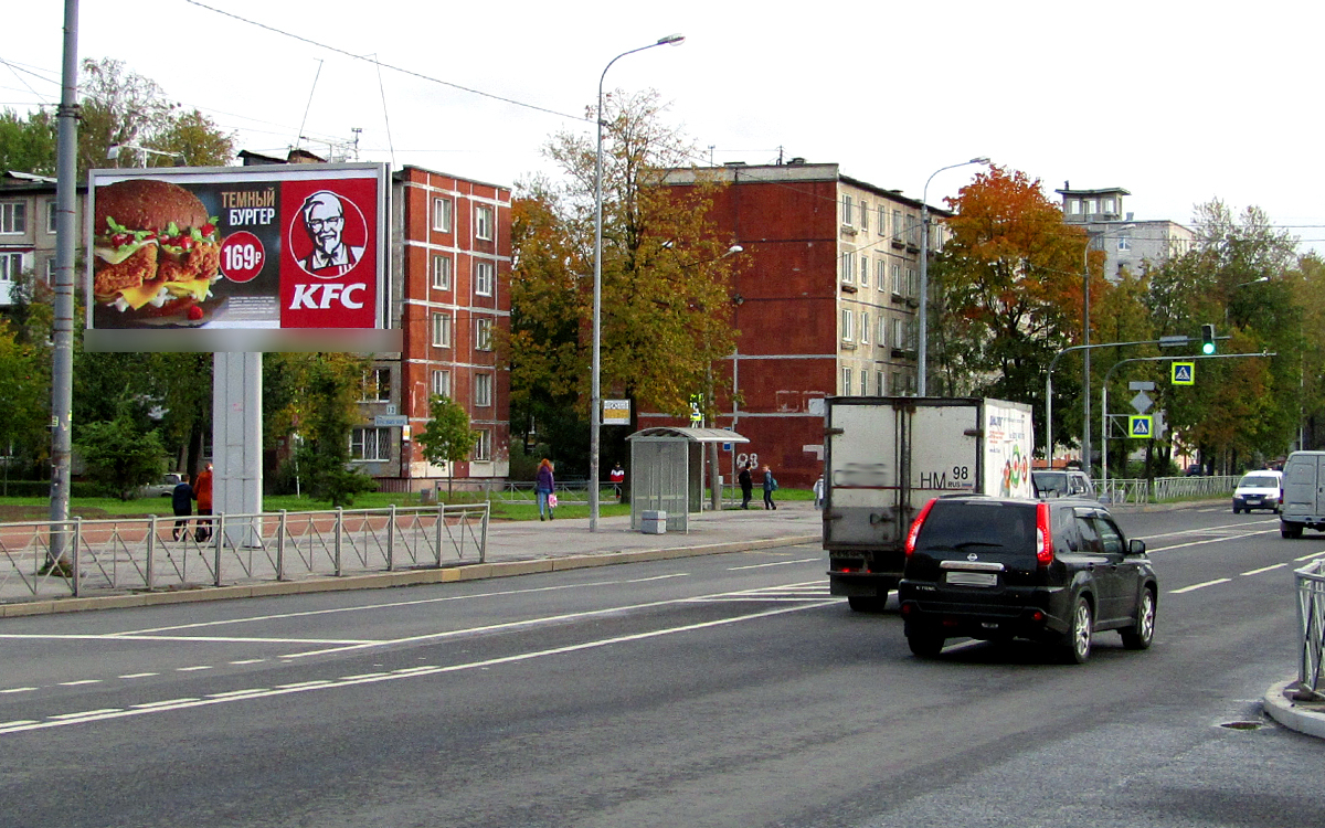 Фотография рекламного носителя, тип: Билборд 3x6, адрес: Седова ул., ост. Красных Зорь б-р., Санкт-Петербург, Россия. Сторона B №171858