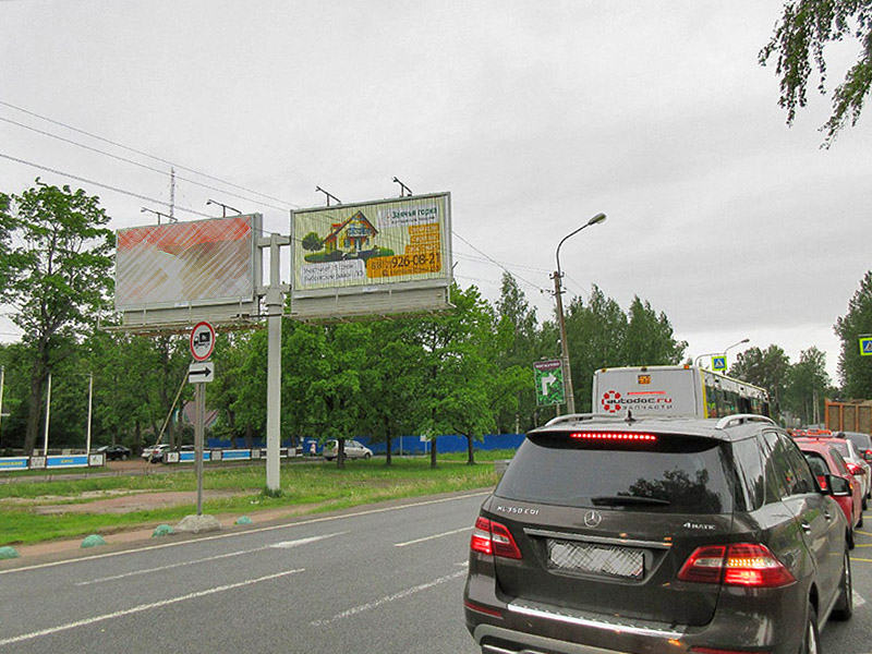 Фотография рекламного носителя, тип: Билборд 3x6, адрес: Приморское ш. Х Лахтинский пр-т., д.119, Санкт-Петербург, Россия. Сторона A11-A13 №165645