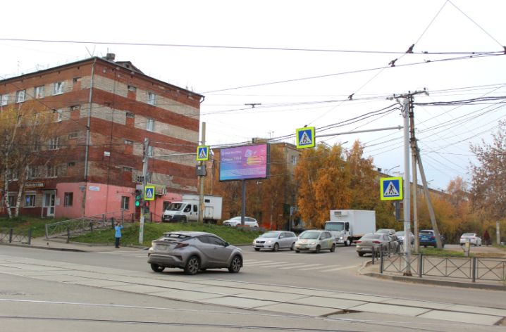 Фотография рекламного носителя, тип: Билборд 3x6, адрес: Депутатская ул., д.48 Х Пискунова ул., Иркутск, Иркутская область, Россия. Сторона Б №292860