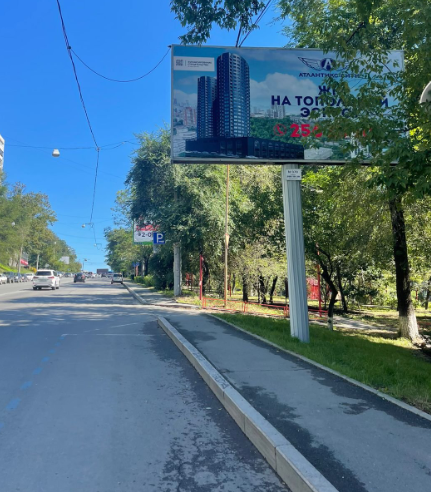 Фотография рекламного носителя, тип: Билборд 3x6, адрес: Океанский пр-т., д.68, Владивосток, Приморский край, Россия. Сторона А №1362377