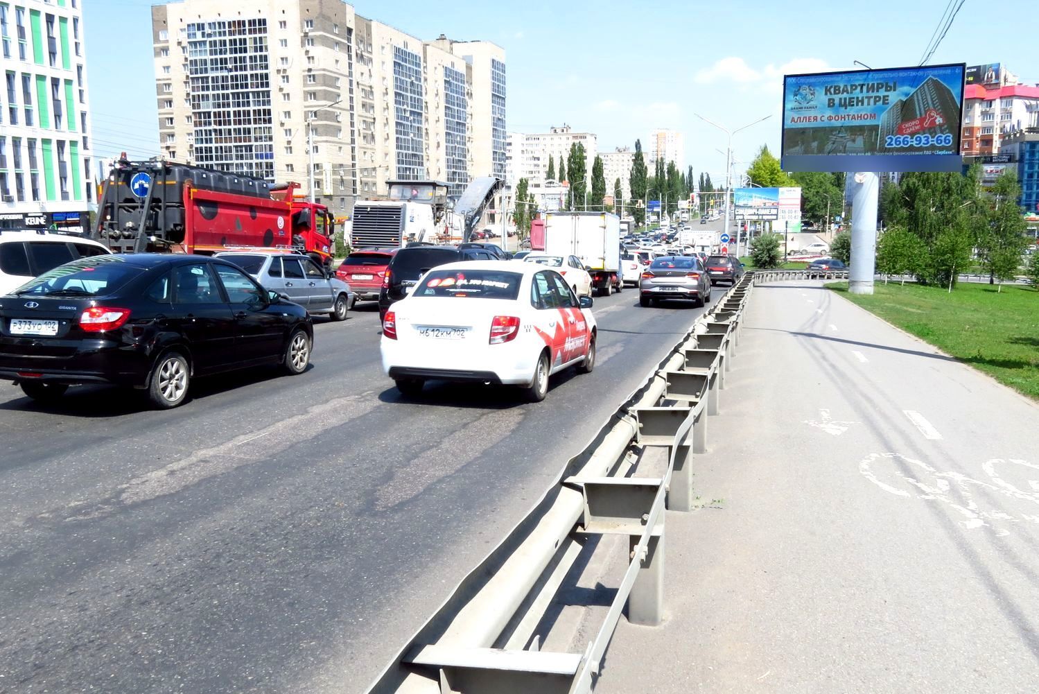 Фотография рекламного носителя, тип: Билборд 3x6, адрес: Маршала Жукова ул., д.2/1, Уфа, Республика Башкортостан, Россия. Сторона А1 №91717