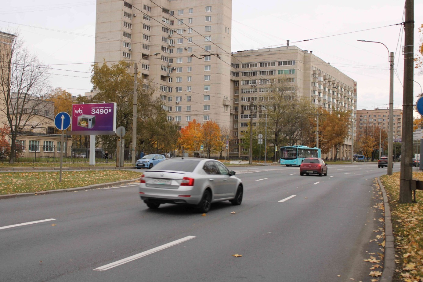 Фотография рекламного носителя, тип: Билборд 3x6, адрес: Непокорённых пр-т., д.12 Х Гжатская ул., Санкт-Петербург, Россия. Сторона Б №708265
