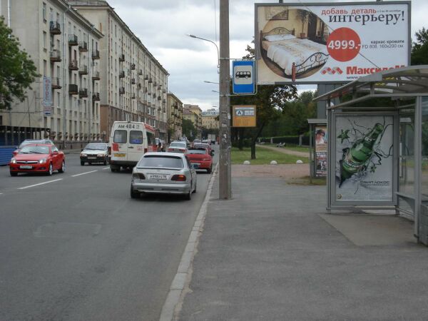 Фотография рекламного носителя, тип: Остановка 1.8x1.2, адрес: Бассейная ул., Санкт-Петербург, Россия. Сторона А №130272