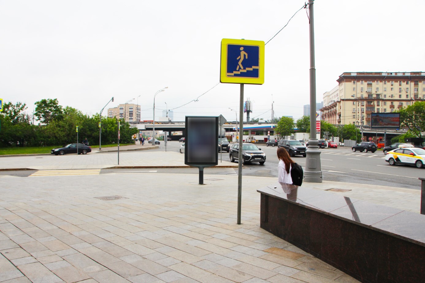 Фотография рекламного носителя, тип: Ситиформат 1.8x1.2, адрес: Новослободская ул., д.73/68, стр.5, Москва, Россия. Сторона В №1348632