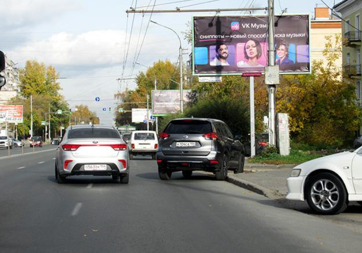 Фотография рекламного носителя, тип: Билборд 3x6, адрес: Дуси Ковальчук ул., д.4, Новосибирск, Новосибирская область, Россия. Сторона А №188582