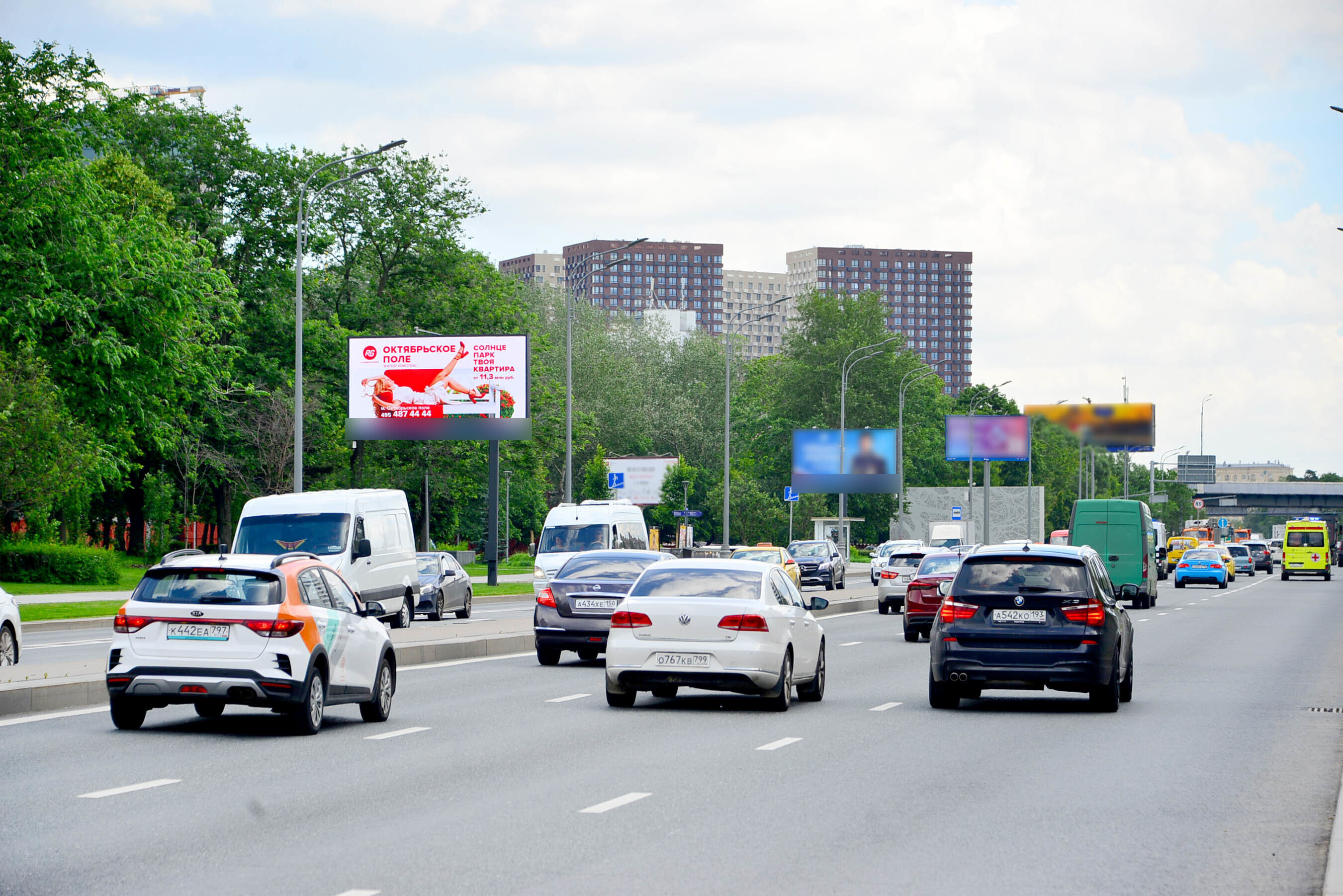 Фотография рекламного носителя, тип: Билборд 3x6, адрес: Волоколамское ш., д.54, корп.1, поз.1, Москва, Россия. Сторона Б1 №95079