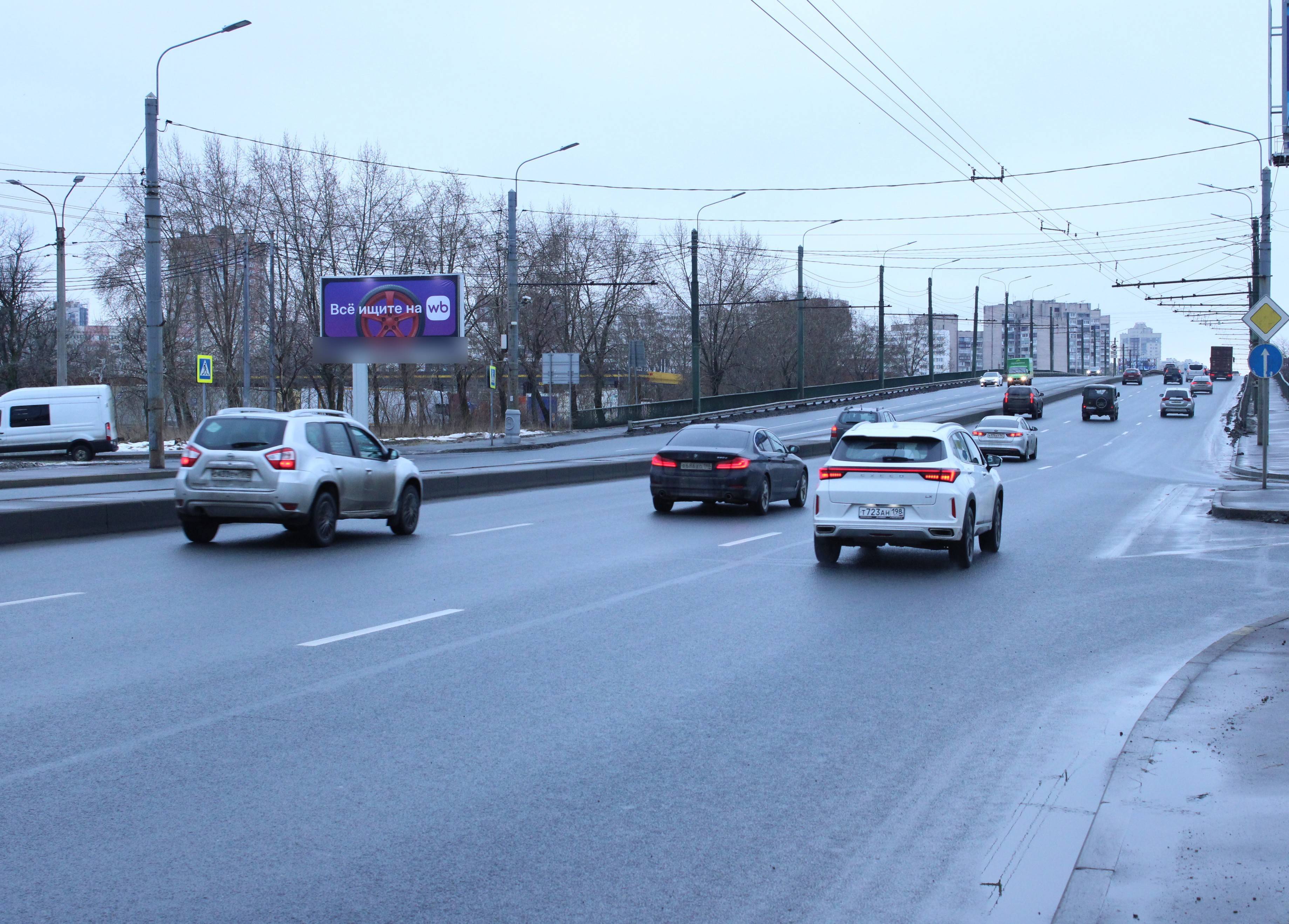 Фотография рекламного носителя, тип: Билборд 3x6, адрес: Маршала Жукова пр-т., д.10, Санкт-Петербург, Россия. Сторона Б1 №757036