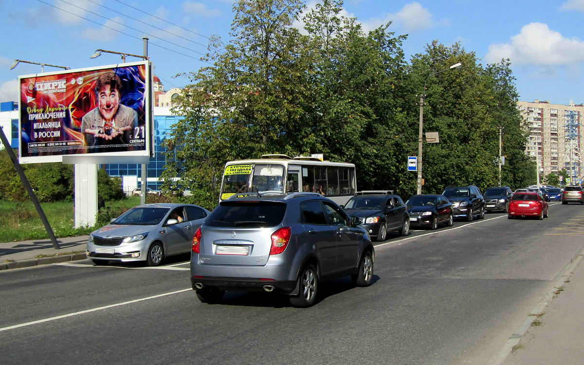 Фотография рекламного носителя, тип: Билборд 3x6, адрес: Свирская ул. Х Московское ш. Х Дунайский пр-т., Санкт-Петербург, Россия. Сторона Б №171845