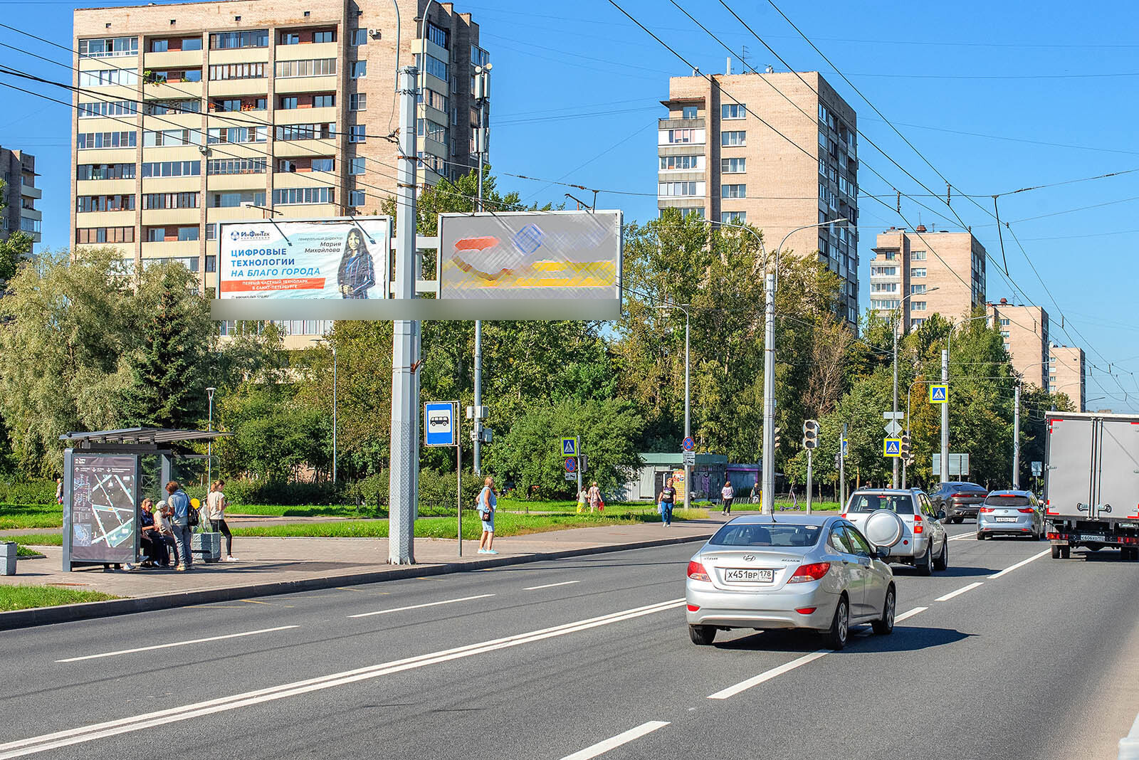 Фотография рекламного носителя, тип: Билборд 3x6, адрес: Пражская ул. Х Турку ул., д.18, Санкт-Петербург, Россия. Сторона В2 №689239