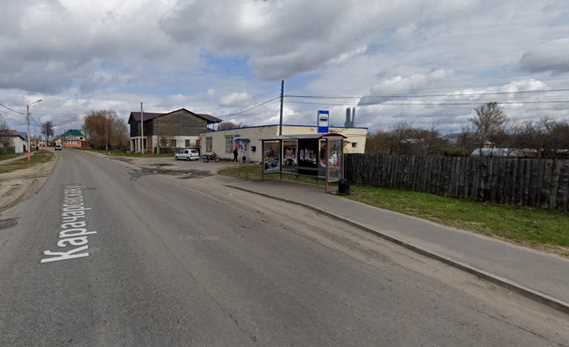 Фотография рекламного носителя, тип: Остановка 1.8x1.2, адрес: Карачаровская ул., в р-не магазина, Муром, Владимирская область, Россия. Сторона А №1335722