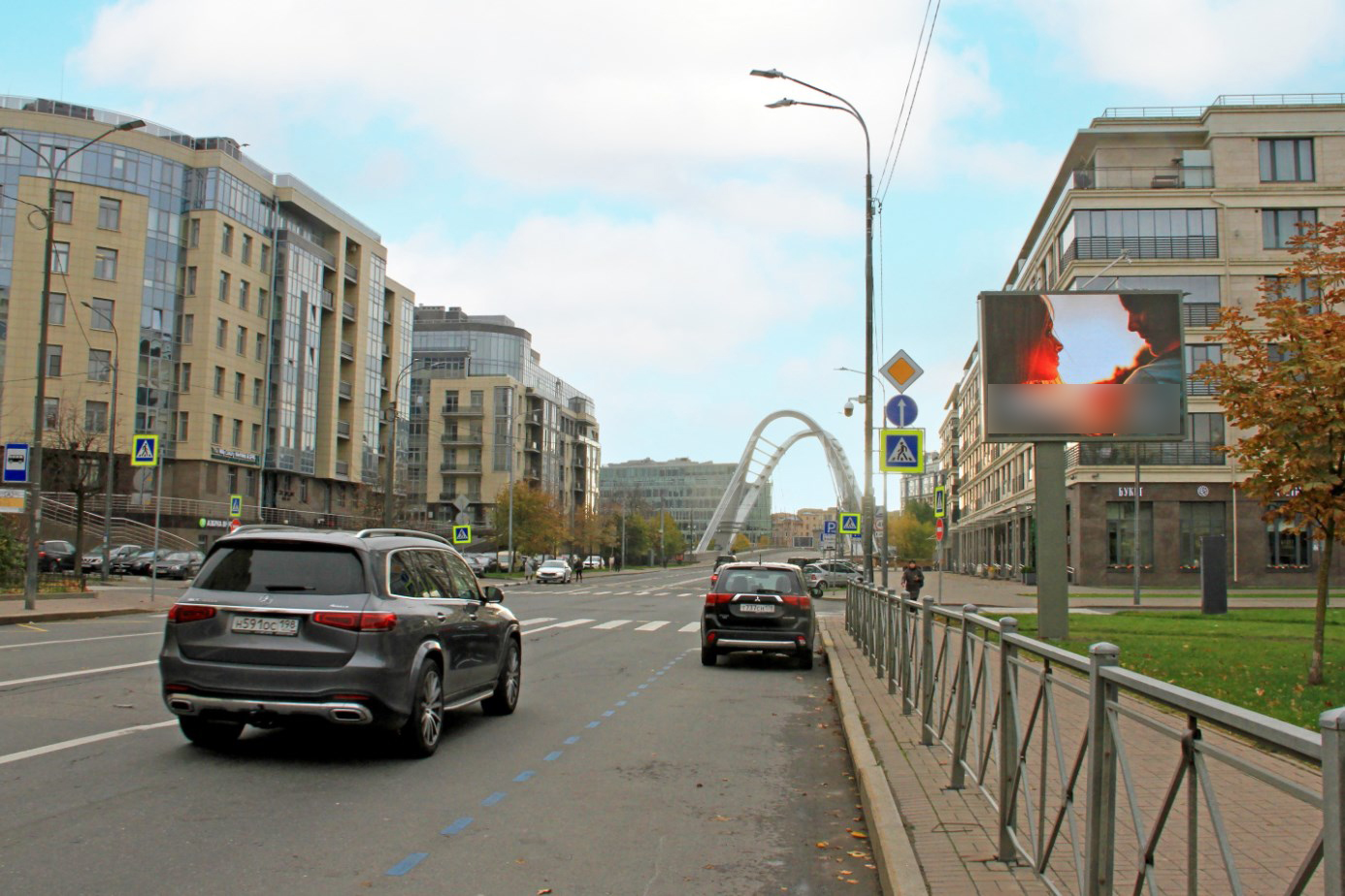 Фотография рекламного носителя, тип: Ситиборд 2.7x3.7, адрес: Спортивная ул. Х Вязовая ул., Санкт-Петербург, Россия. Сторона А1 №724987