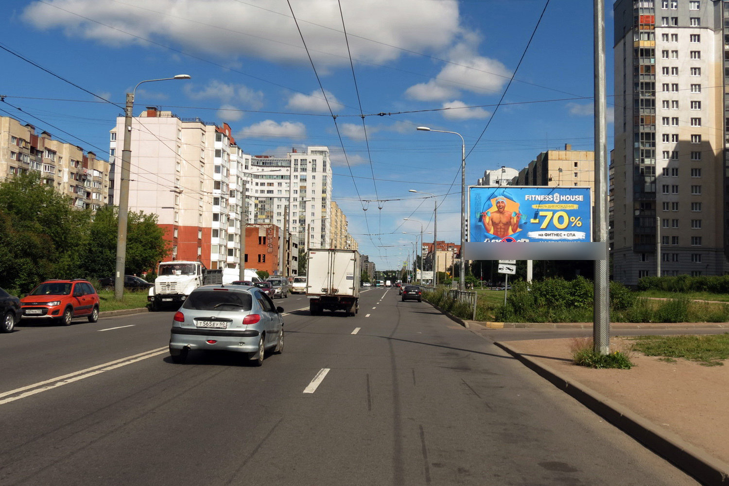 Фотография рекламного носителя, тип: Билборд 3x6, адрес: Энтузиастов пр-т., д.33, корп.1 X Осипенко ул., Санкт-Петербург, Россия. Сторона А №638136