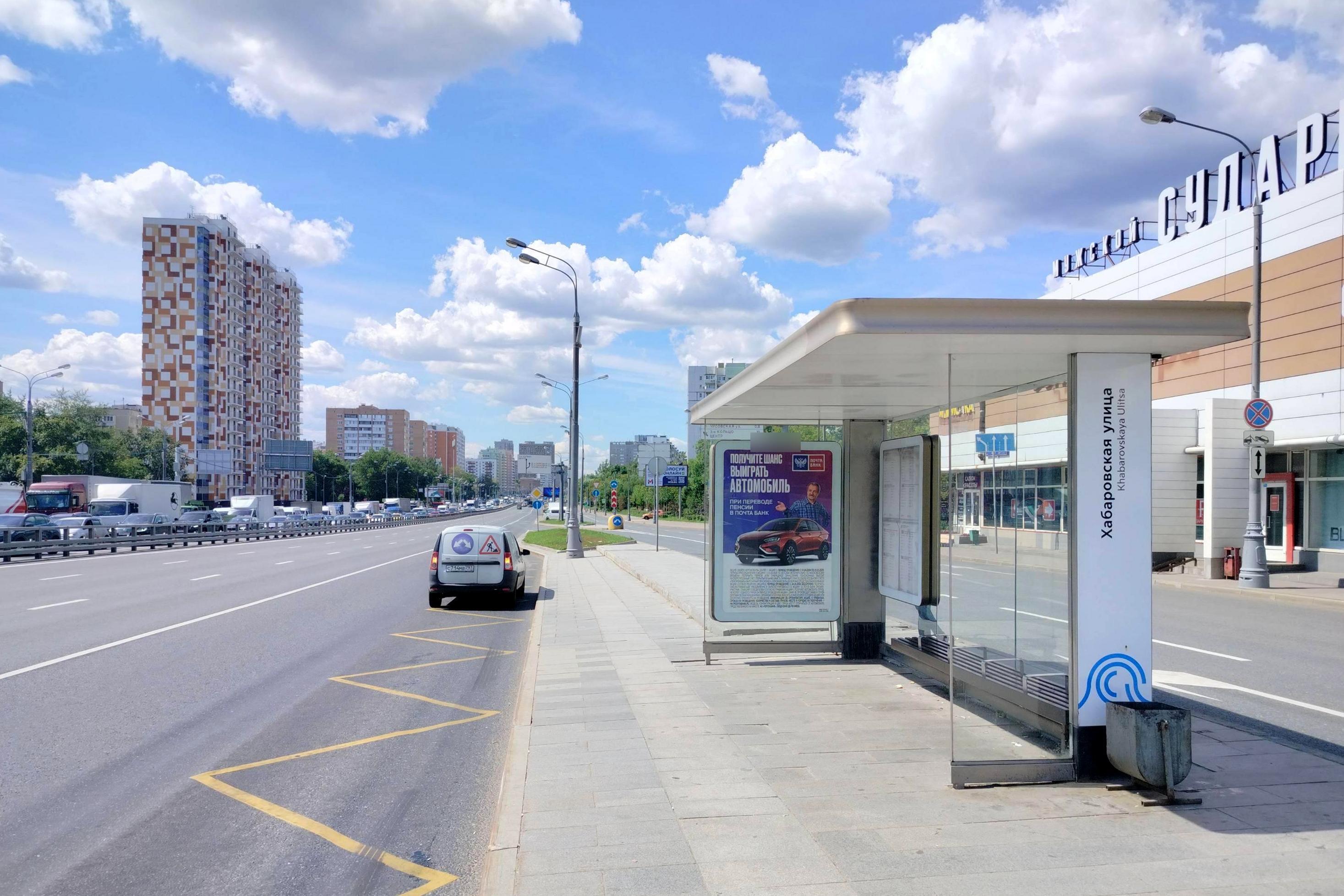 Фотография рекламного носителя, тип: Остановка 1.8x1.2, адрес: Щёлковское ш., д.91а, стр.1, Москва, Россия. Сторона А №947032