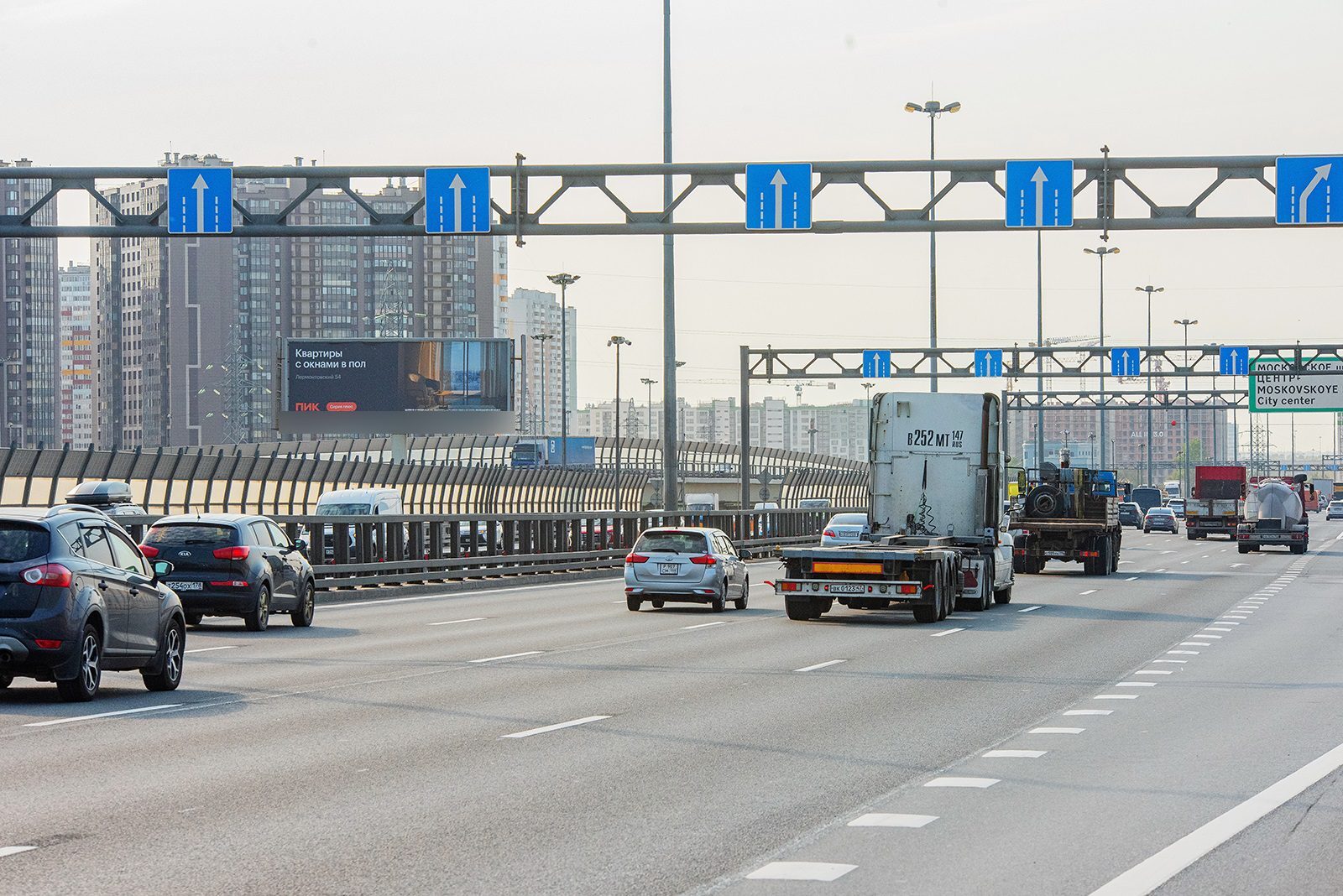 Фотография рекламного носителя, тип: Суперсайт 5x15, адрес: Витебский пр-т. Х КАД, поз.1, Санкт-Петербург, Россия. Сторона В №165160