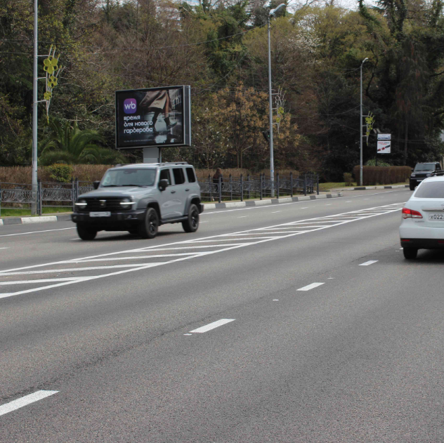 Фотография рекламного носителя, тип: Ситиборд 2.7x3.7, адрес: Курортный пр-т., стадион, Сочи, Краснодарский край, Россия. Сторона Б №624788