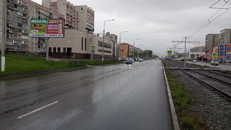 Фотография рекламного носителя, тип: Билборд 3x6, адрес: Карла Маркса пр-т., д.204 Х Труда ул., Магнитогорск, Челябинская область, Россия. Сторона B №199636