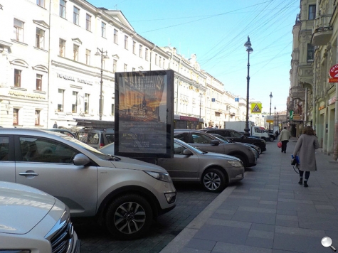 Фотография рекламного носителя, тип: Ситиформат 1.8x1.2, адрес: Большая Морская ул., д.38, Санкт-Петербург, Россия. Сторона А №164053