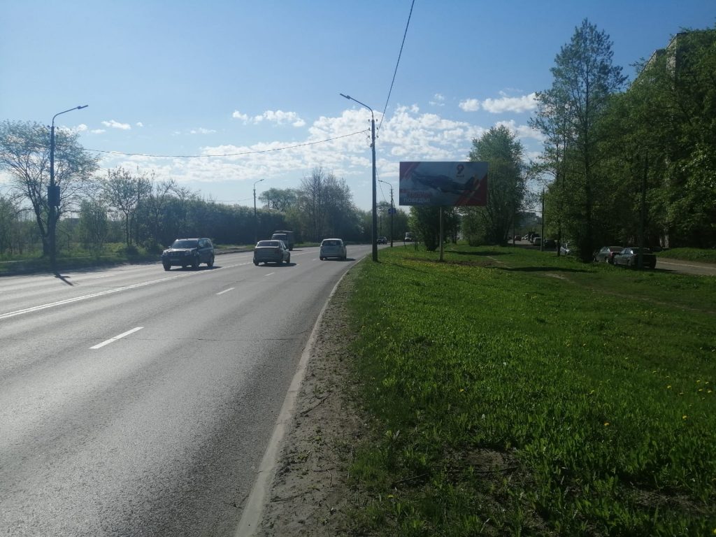 Фотография рекламного носителя, тип: Билборд 3x6, адрес: Северное ш., н-в д.9, Череповец, Вологодская область, Россия. Сторона A №1327286
