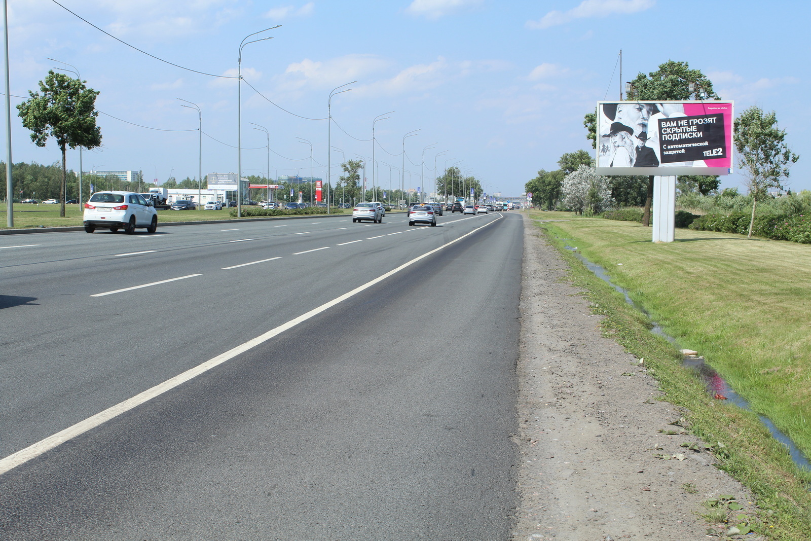 Фотография рекламного носителя, тип: Билборд 3x6, адрес: Пулковское ш. Х Ленинградское ш., Санкт-Петербург, Россия. Сторона А №106395