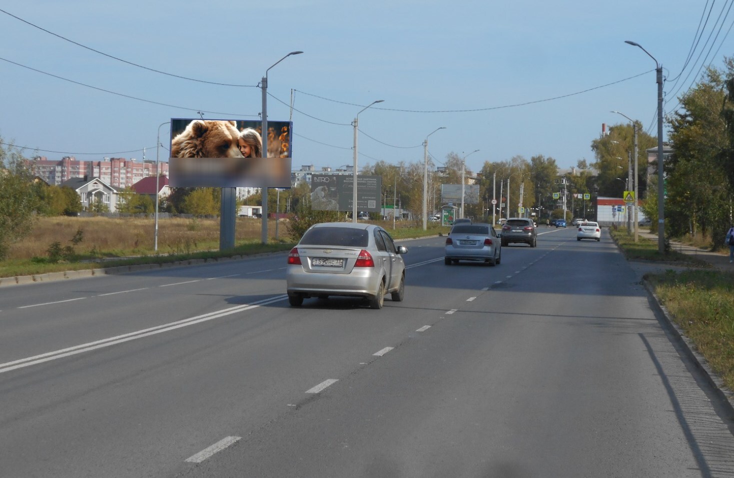 Фотография рекламного носителя, тип: Билборд 3x6, адрес: Строителей ул., д.43, Ковров, Владимирская область, Россия. Сторона Б №326605