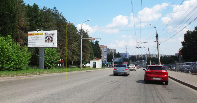 Фотография рекламного носителя, тип: Билборд 3x6, адрес: Ворошилова ул., лесопосадка, Ижевск, Республика Удмуртия, Россия. Сторона B №669990
