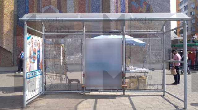 Фотография рекламного носителя, тип: Остановка 1.8x1.2, адрес: Спортивная ул., д.3А, Самара, Самарская область, Россия. Сторона A1 №1335467