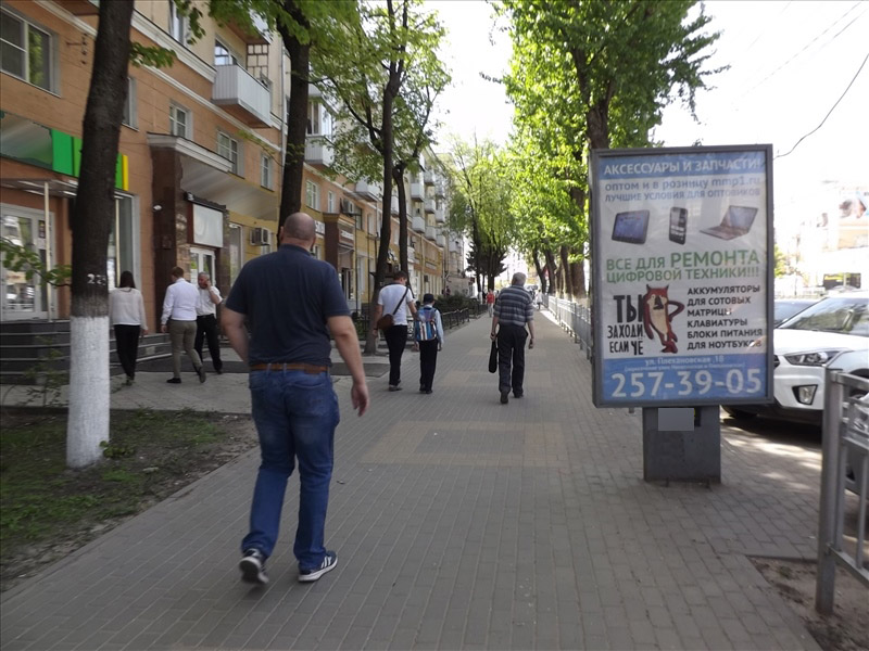 Фотография рекламного носителя, тип: Ситиформат 1.8x1.2, адрес: Кольцовская ул., д.27, Воронеж, Воронежская область, Россия. Сторона Б №111999