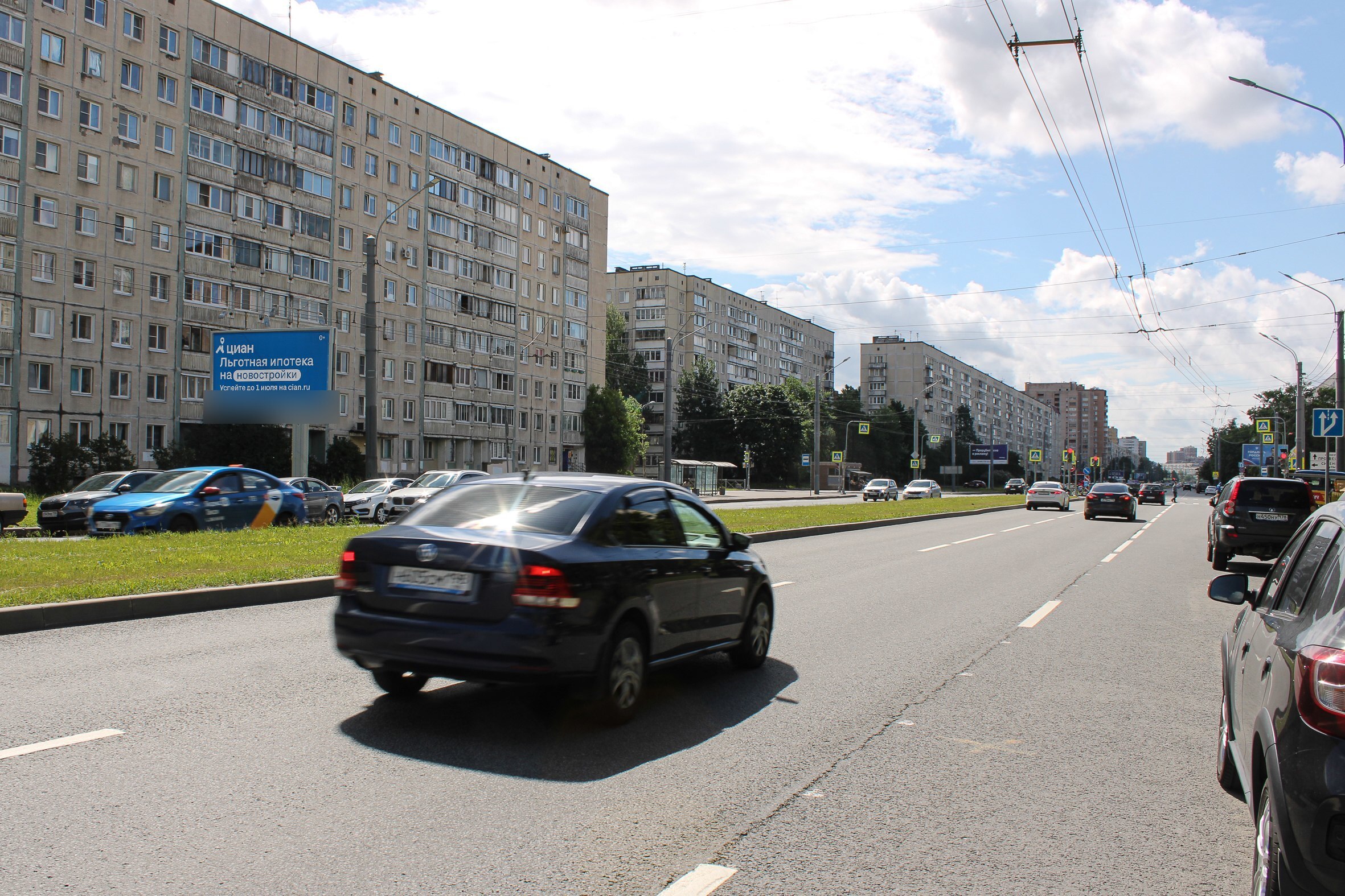 Фотография рекламного носителя, тип: Билборд 3x6, адрес: Художников пр-т., д.43, Санкт-Петербург, Россия. Сторона Б №106660