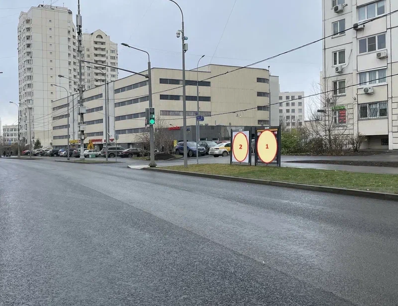 Фотография рекламного носителя, тип: Афиша 1.75x1.8, адрес: Гурьянова ул., д.2, корп.1, стенд 2, Москва, Россия. Сторона A №886664