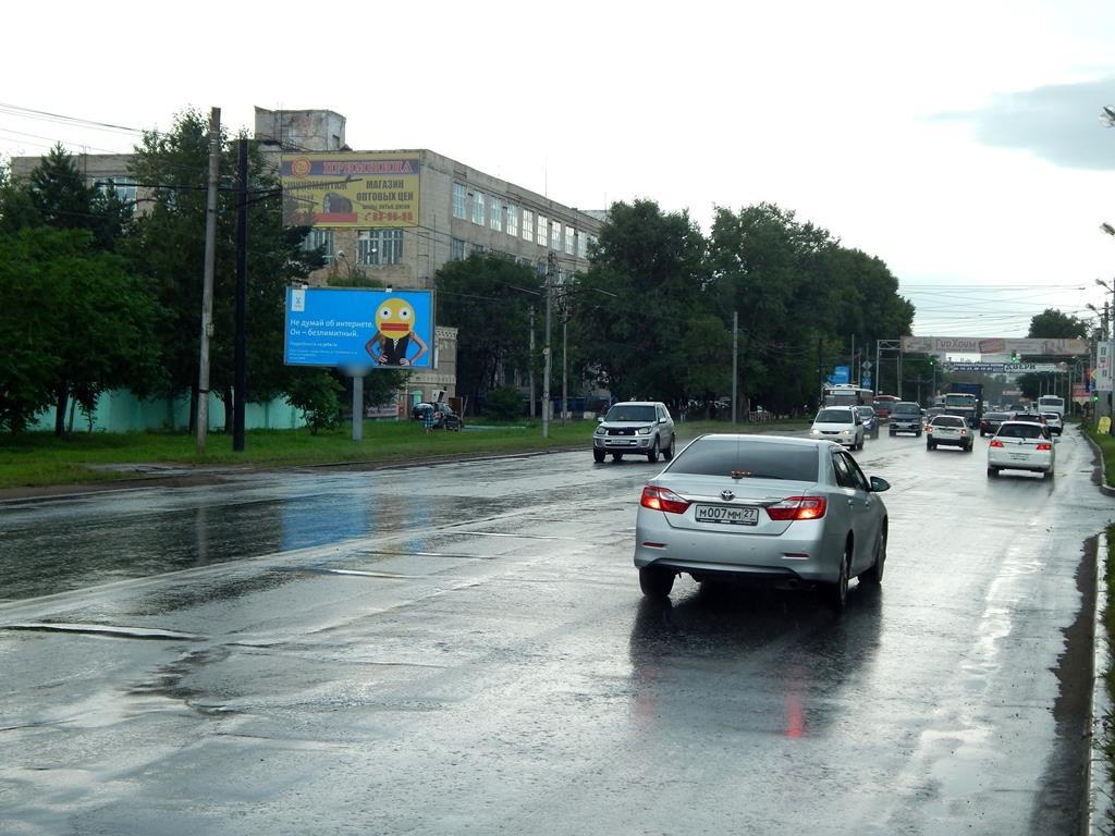 Фотография рекламного носителя, тип: Билборд 3x6, адрес: Краснореченская ул., Хабаровск, Хабаровский край, Россия. Сторона Б №92670