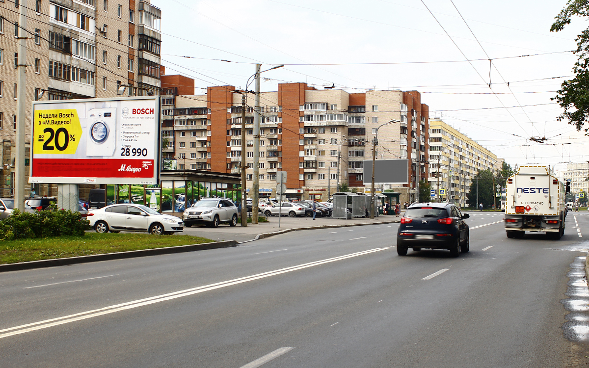 Фотография рекламного носителя, тип: Билборд 3x6, адрес: Зины Портновой ул., д.21 Х Ленинский пр-т., Санкт-Петербург, Россия. Сторона B №171288
