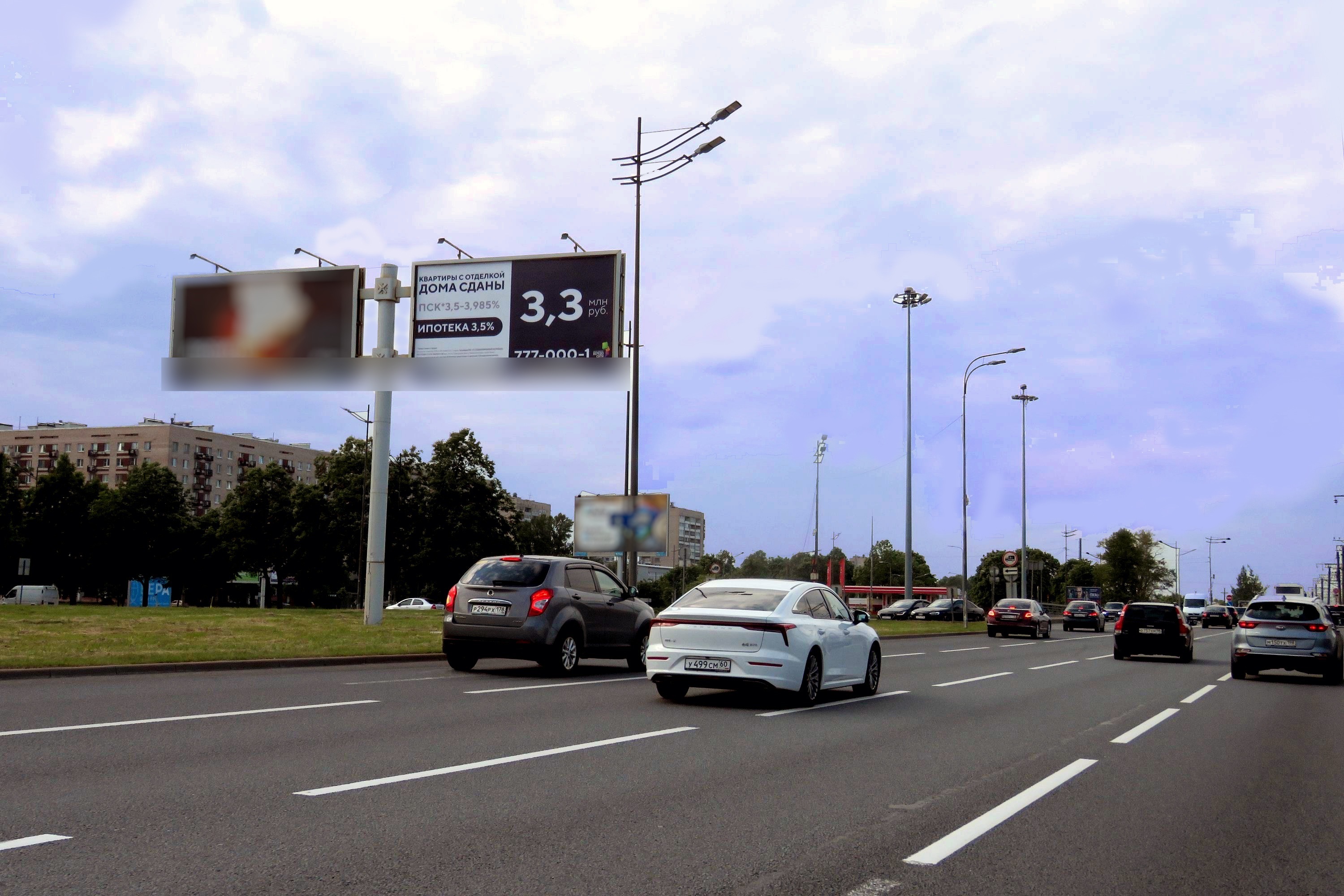 Фотография рекламного носителя, тип: Билборд 3x6, адрес: Витебский пр-т. Х Типанова ул., д.40, Санкт-Петербург, Россия. Сторона А4 №767999