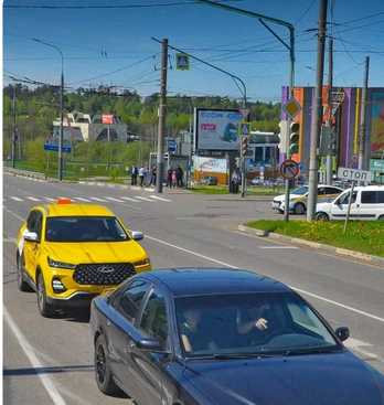 Фотография рекламного носителя, тип: Ситиборд 2.7x3.7, адрес: Ленинского Комсомола пр-т., д.62, съезд на Олимпийскую ул., Видное, Московская область, Россия. Сторона А1-А5 №1375739