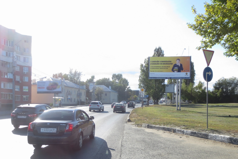 Фотография рекламного носителя, тип: Билборд 3x6, адрес: Усть-Курдюмская ул. Х Соколовогорская ул., поз.1, Саратов, Саратовская область, Россия. Сторона А №157068