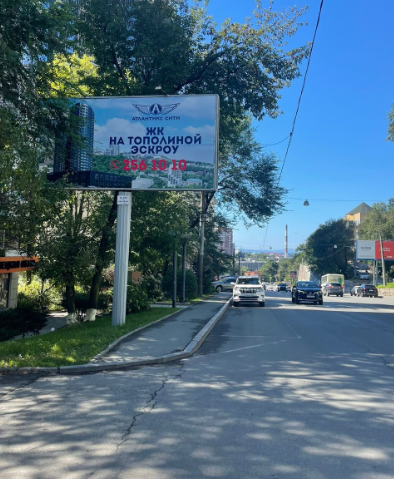 Фотография рекламного носителя, тип: Билборд 3x6, адрес: Океанский пр-т., д.68, Владивосток, Приморский край, Россия. Сторона Б №1362378
