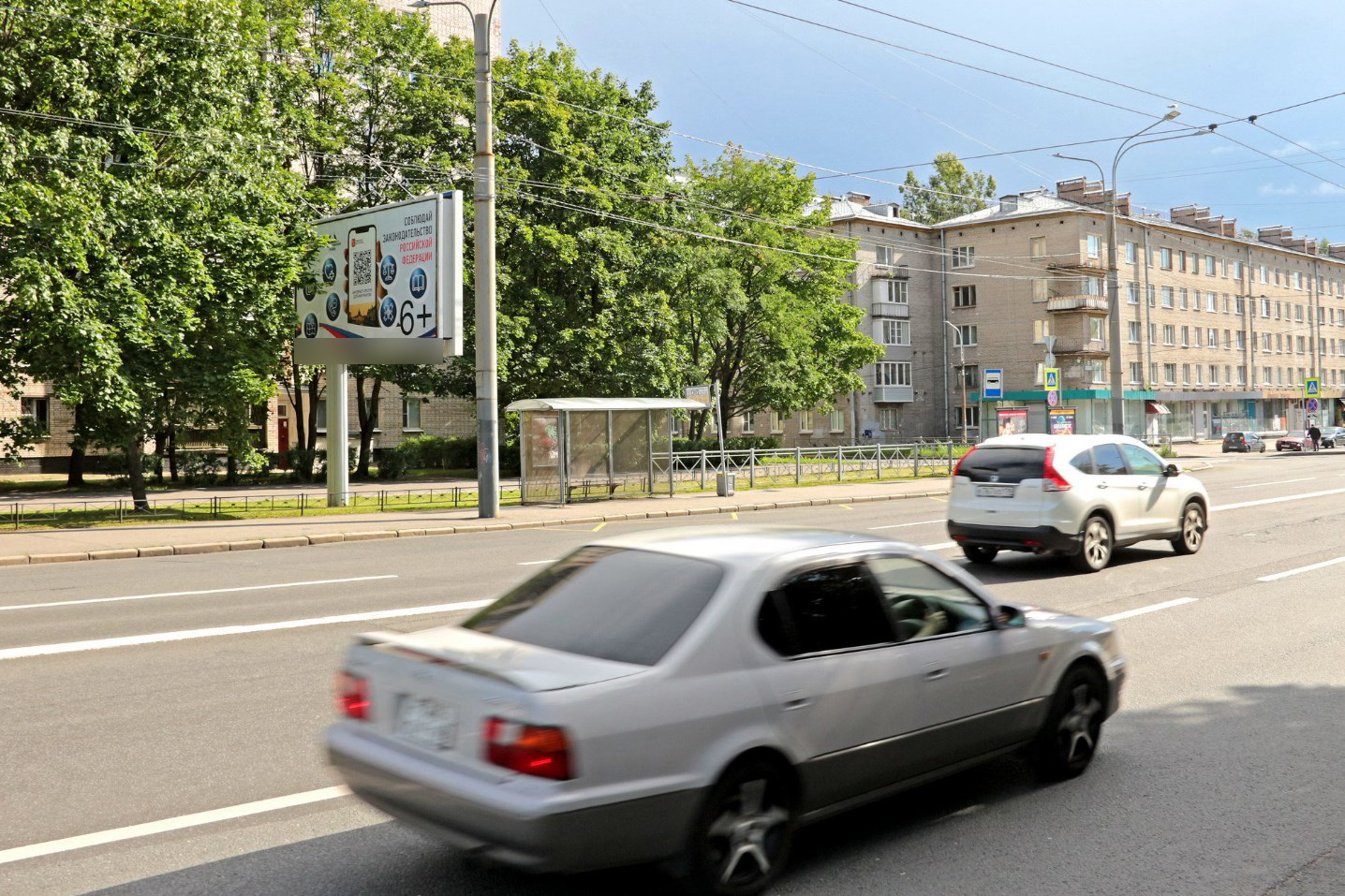 Фотография рекламного носителя, тип: Билборд 3x6, адрес: Ланское ш., д.71 Х Студенческая ул., Санкт-Петербург, Россия. Сторона Б №325108
