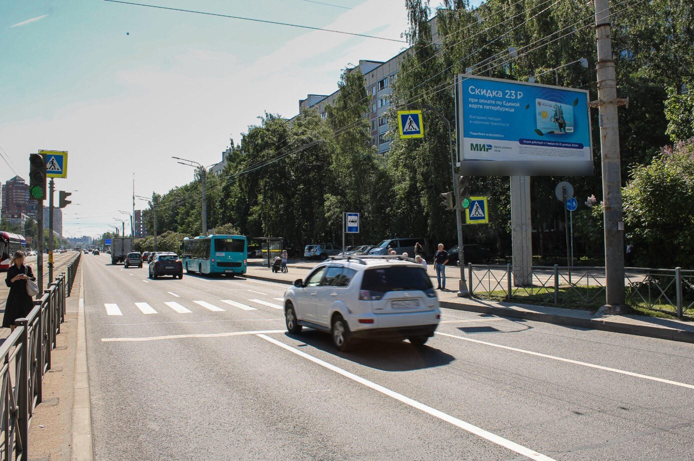 Фотография рекламного носителя, тип: Билборд 3x6, адрес: Луначарского пр-т., д.39, Санкт-Петербург, Россия. Сторона А №106665