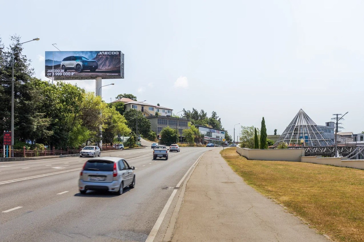 Фотография рекламного носителя, тип: Суперсайт 5x15, адрес: Транспортная ул., д.70, Сочи, Краснодарский край, Россия. Сторона В1-В10 №1026927