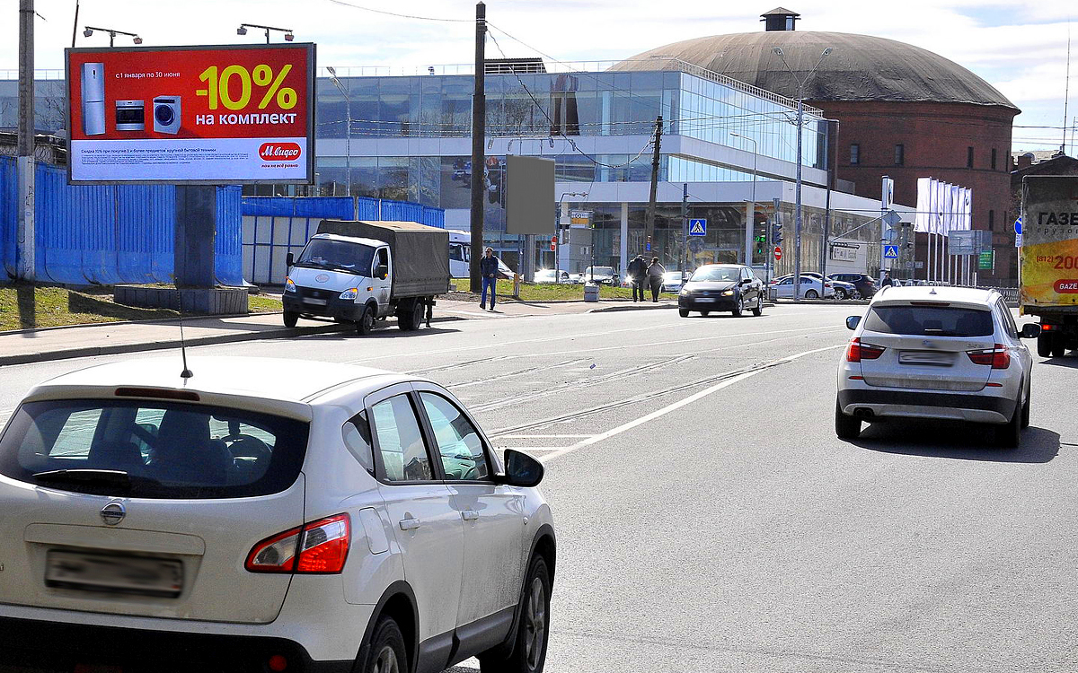Фотография рекламного носителя, тип: Билборд 3x6, адрес: Обводный канал наб. Х Рыбинская ул., д.2, Санкт-Петербург, Россия. Сторона B №171563
